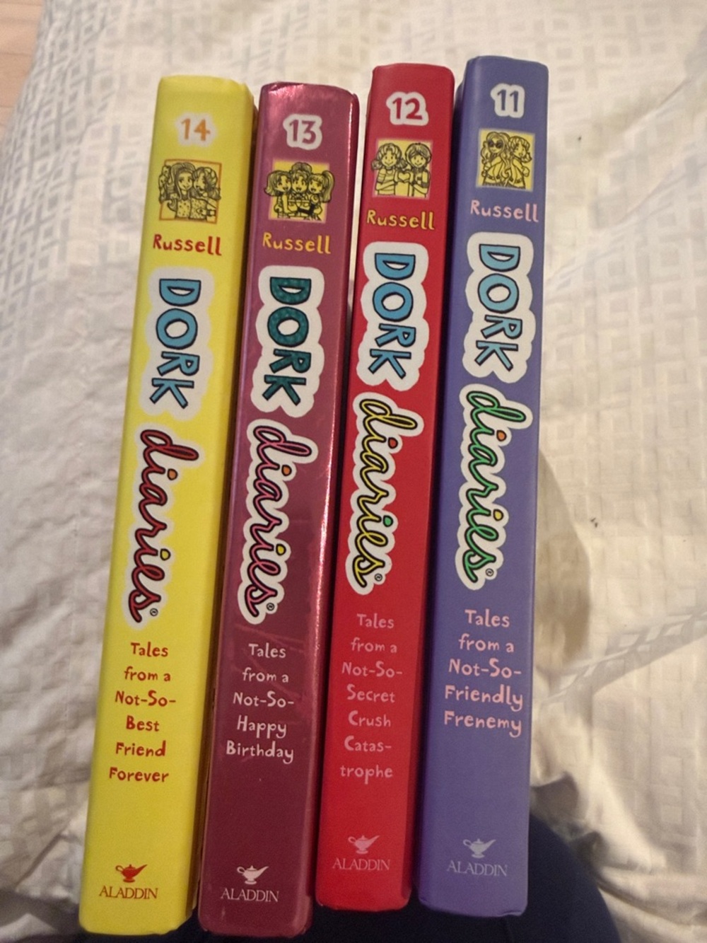 Dork Diaries Kids Book Set by Russell - Yellow, Pink, Red, Purple